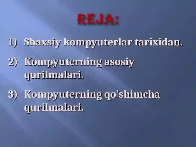 Shaxsiy kompyuterlar tarixidan 2