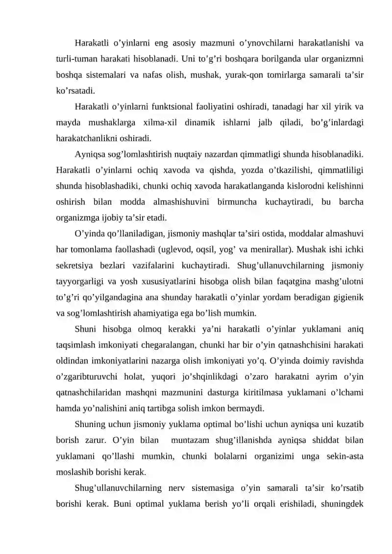 Harakatli o'yinlar 2