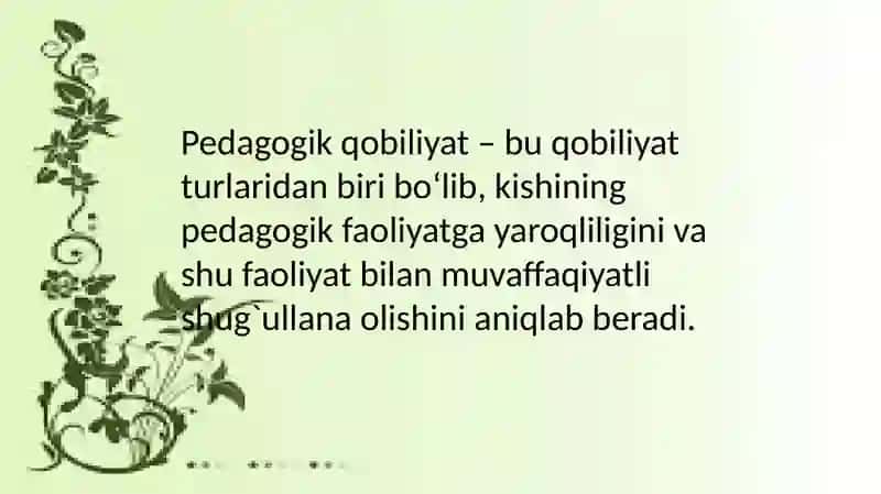 Pedagogik qobiliyat 2