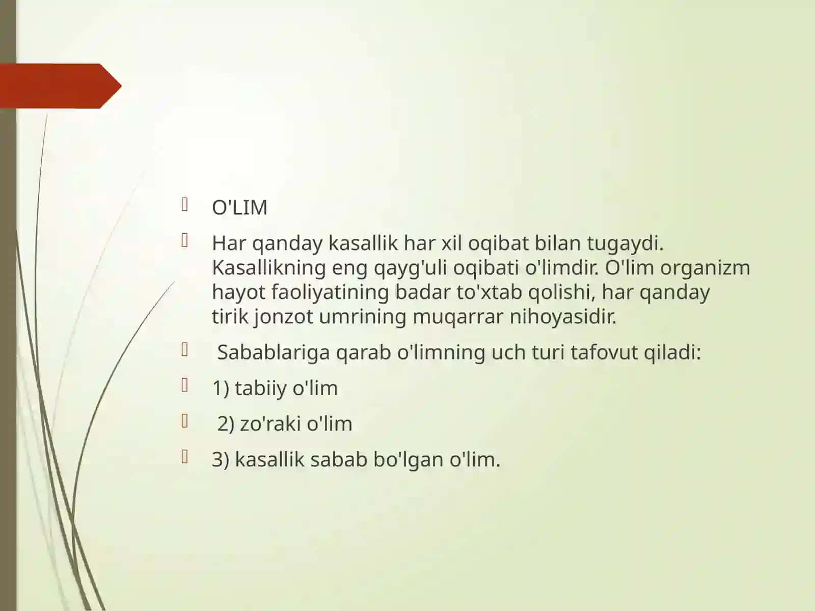 O’lim haqida tushuncha 2