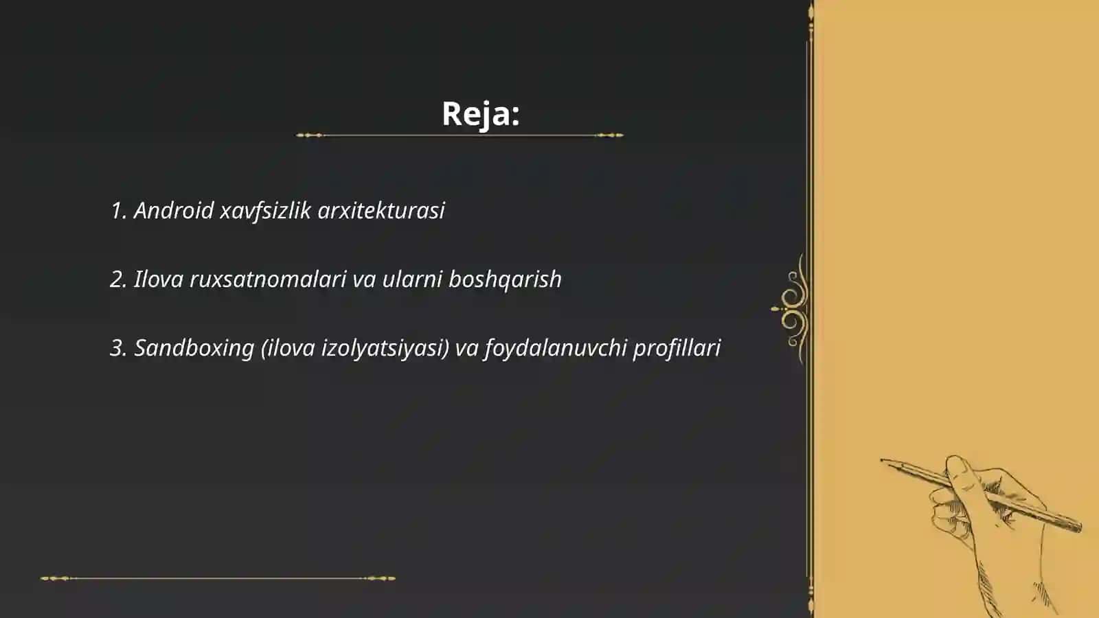 Android xavfsizlik arxitekturasi 2