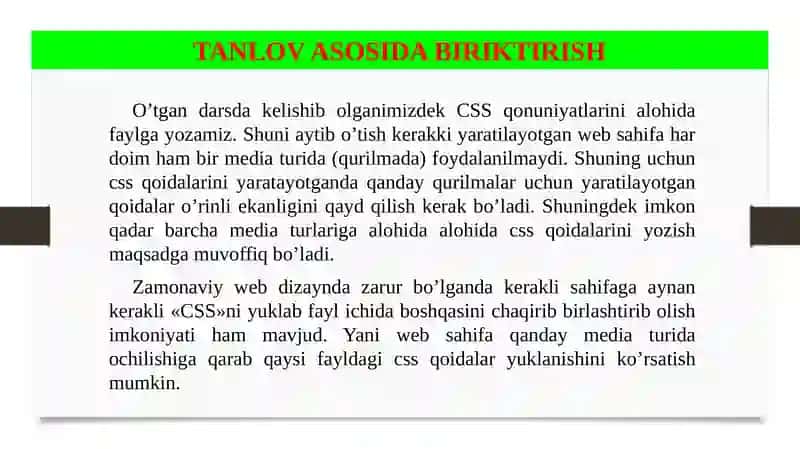 WEB SAHIFANING POG’ONALI SHAMOYILI YORDAMIDA WEB SAHIFAGA DIZAYN BERISH 2