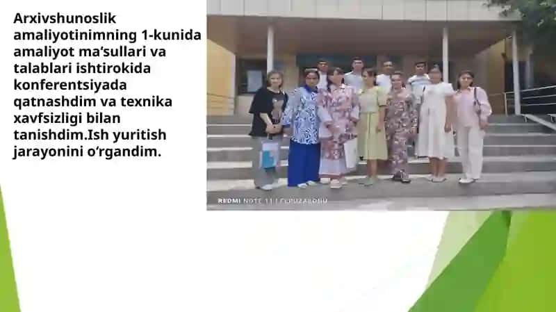Arxivshunoslik malaka amaliyoti 2