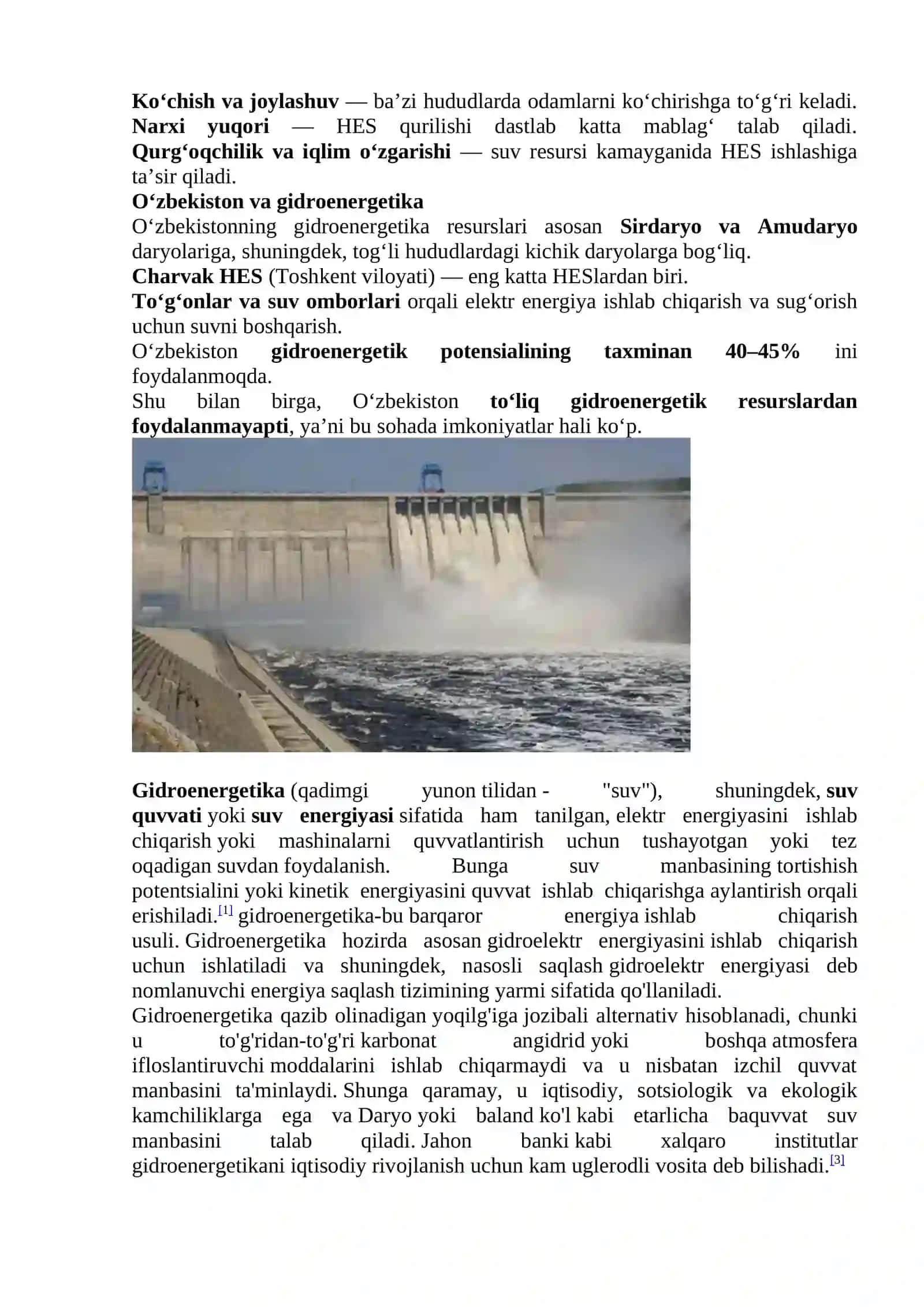 Gidroenergetika resurslari 2