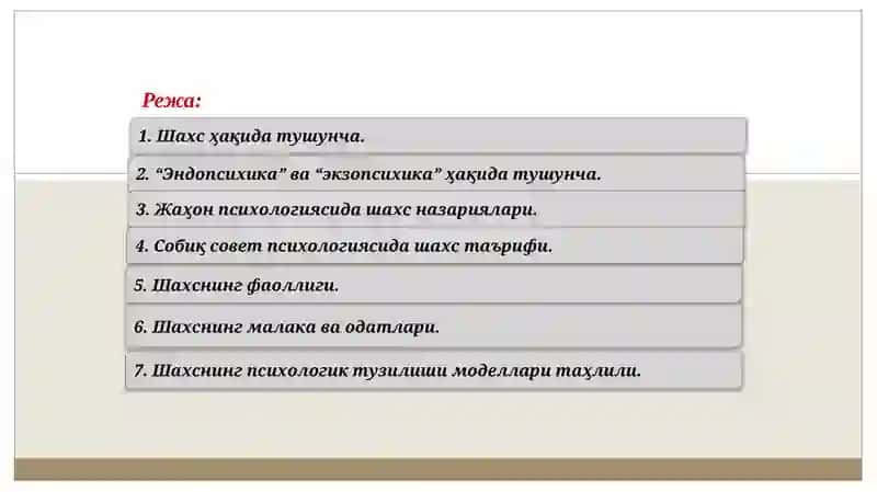 Шахс Психологияси 2