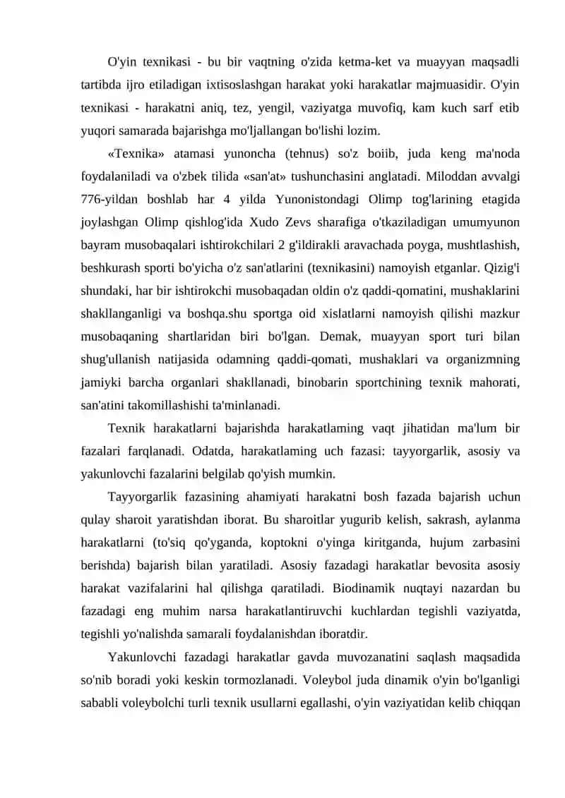 O'yin texnikasi 2