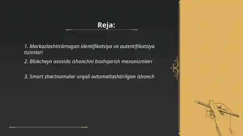 Markazlashtirilmagan ishonchni boshqarish 2