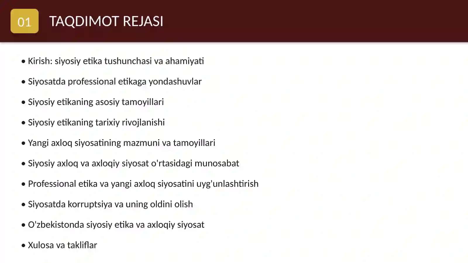 Siyosatda professional etika va yangi axloq siyosati 2