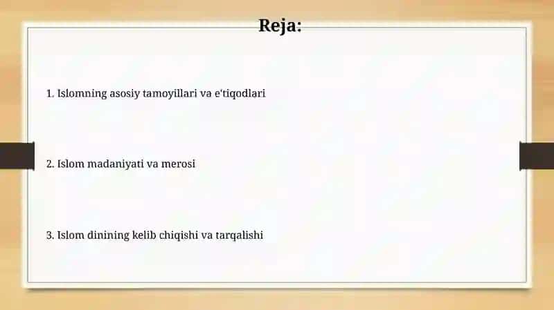 Islomiy dinlar 2