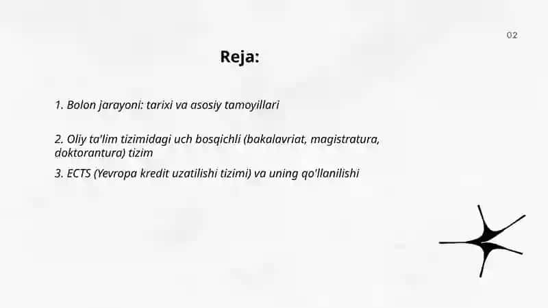 Oliy ta'lim va Bolon jarayonlar 2