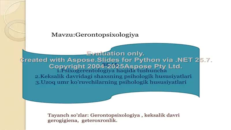 Gerontopsixologiya 2