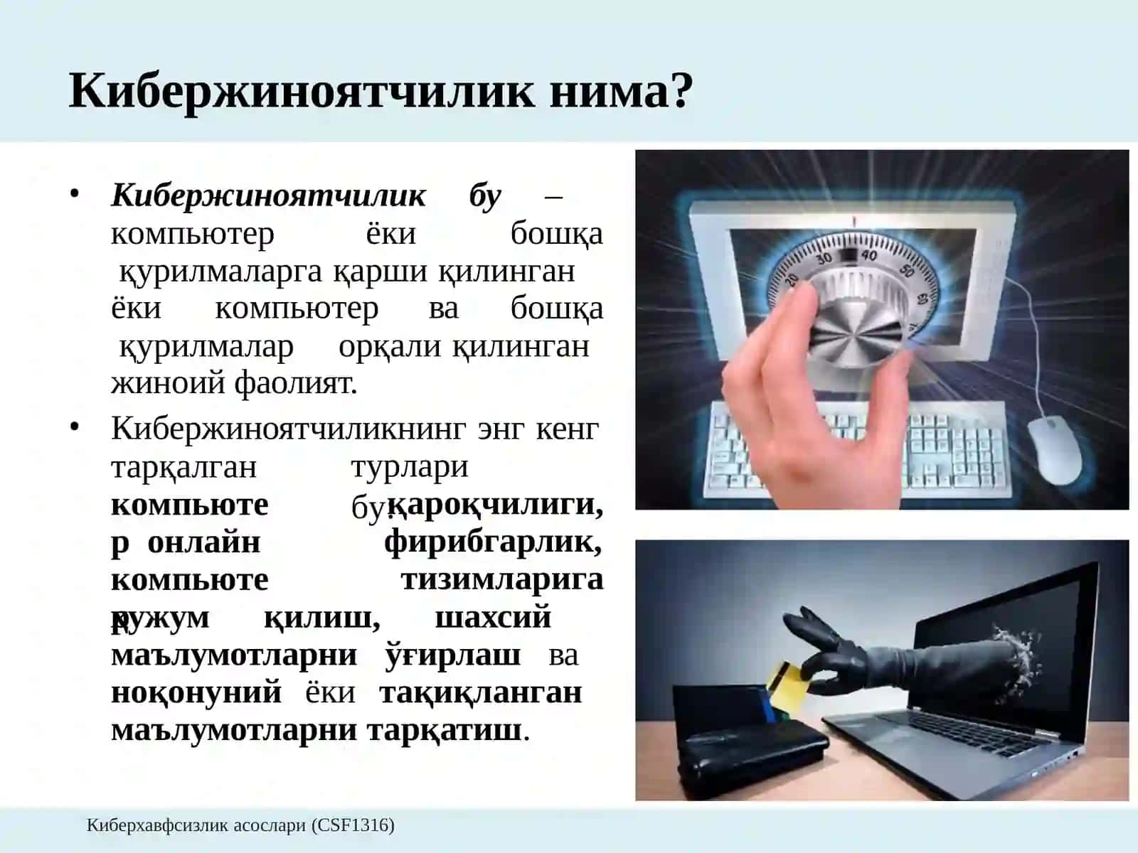 Кибер жиноятлар,кибер қонунлар ва киберэтика 2
