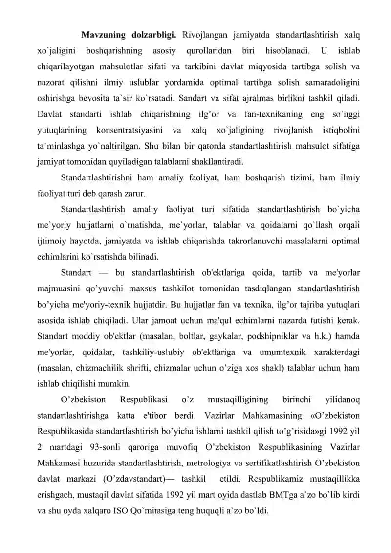STANDARTLASHTIRISH VA STANDART TUSHUNCHALARI 2