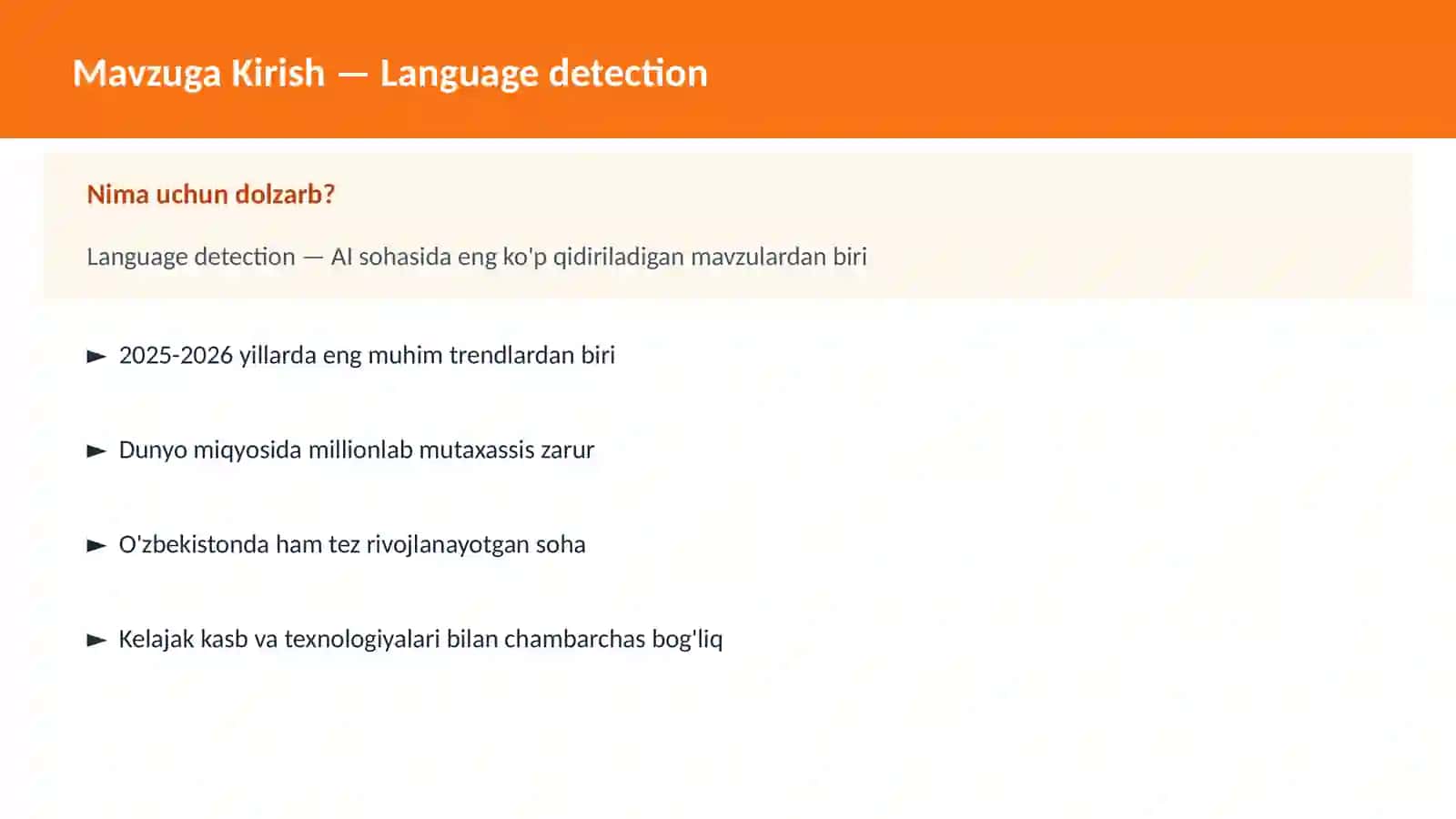 Language detection 2