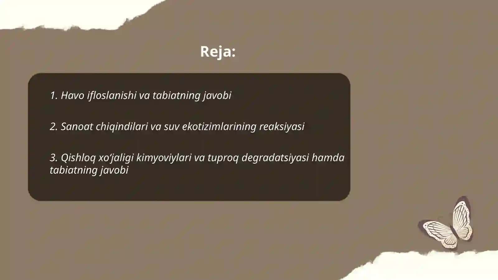Inson faoliyatining tabiatga tasiri va tabiatning javobi 2