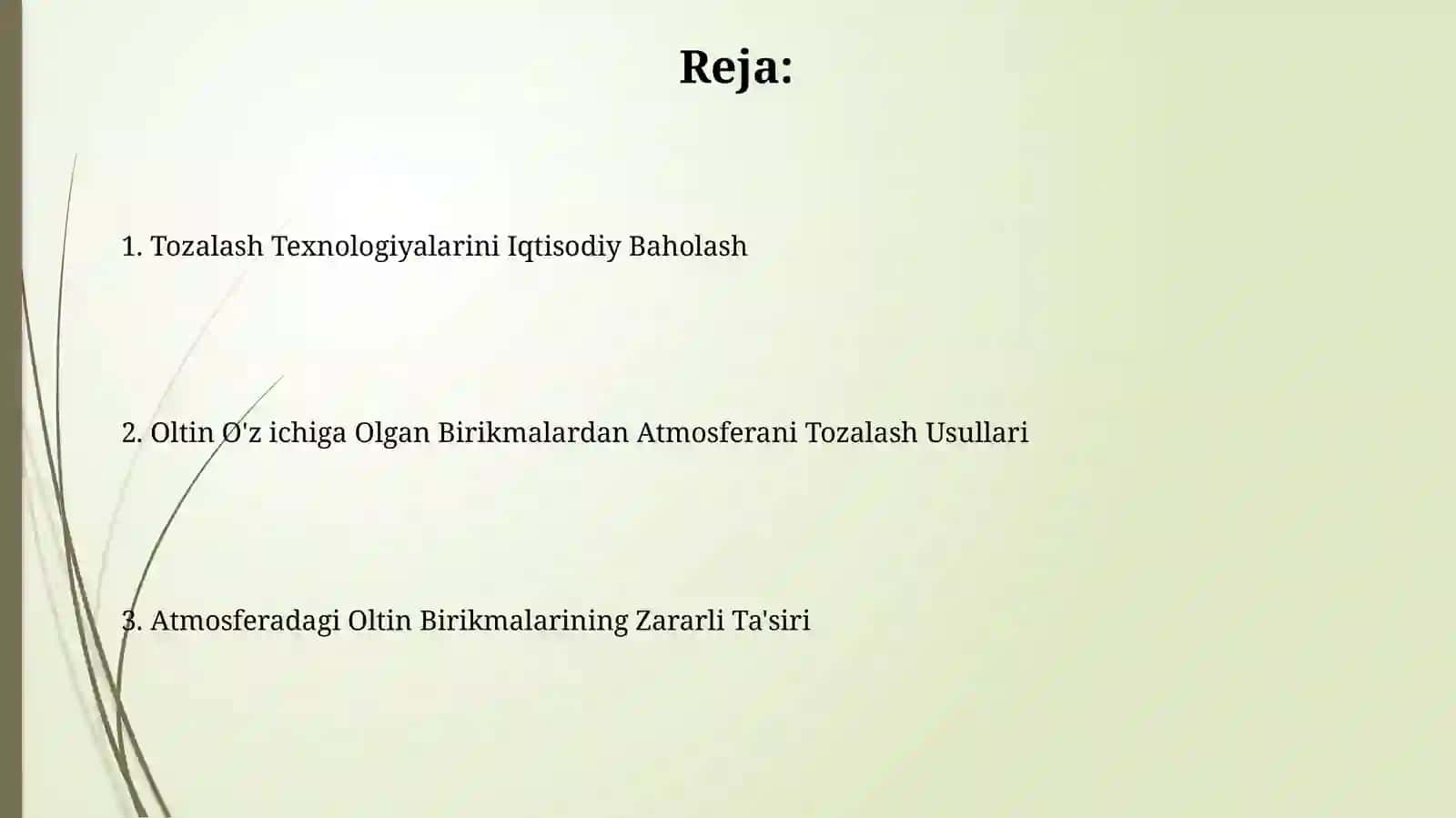 Atmosfera havosini oltingurgutbrikmalaridantozalash 2