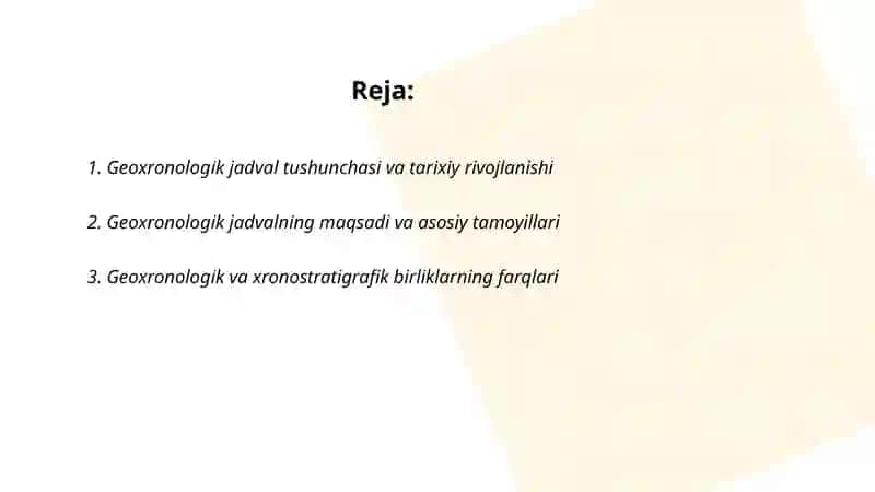 Geoxronologik jadval va uning tasnifi 2
