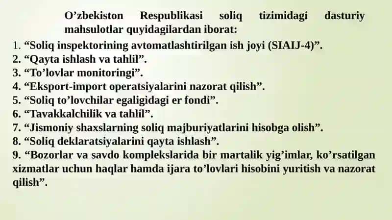 Mavzu:Soliq axborot tizimidan foydalanish 2