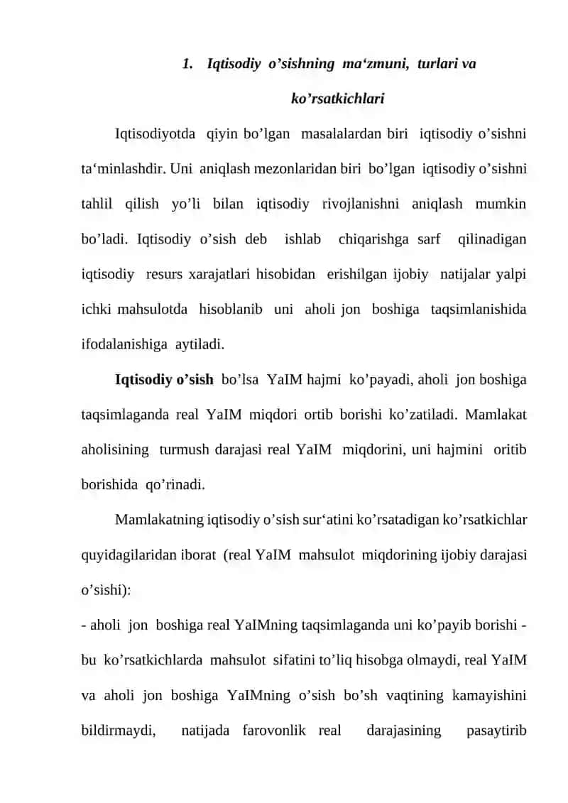 Iqtisodiy o'sishning nazariyalari 2
