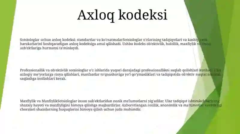 Sosiologiyaning Kasbiy Etikasi 2