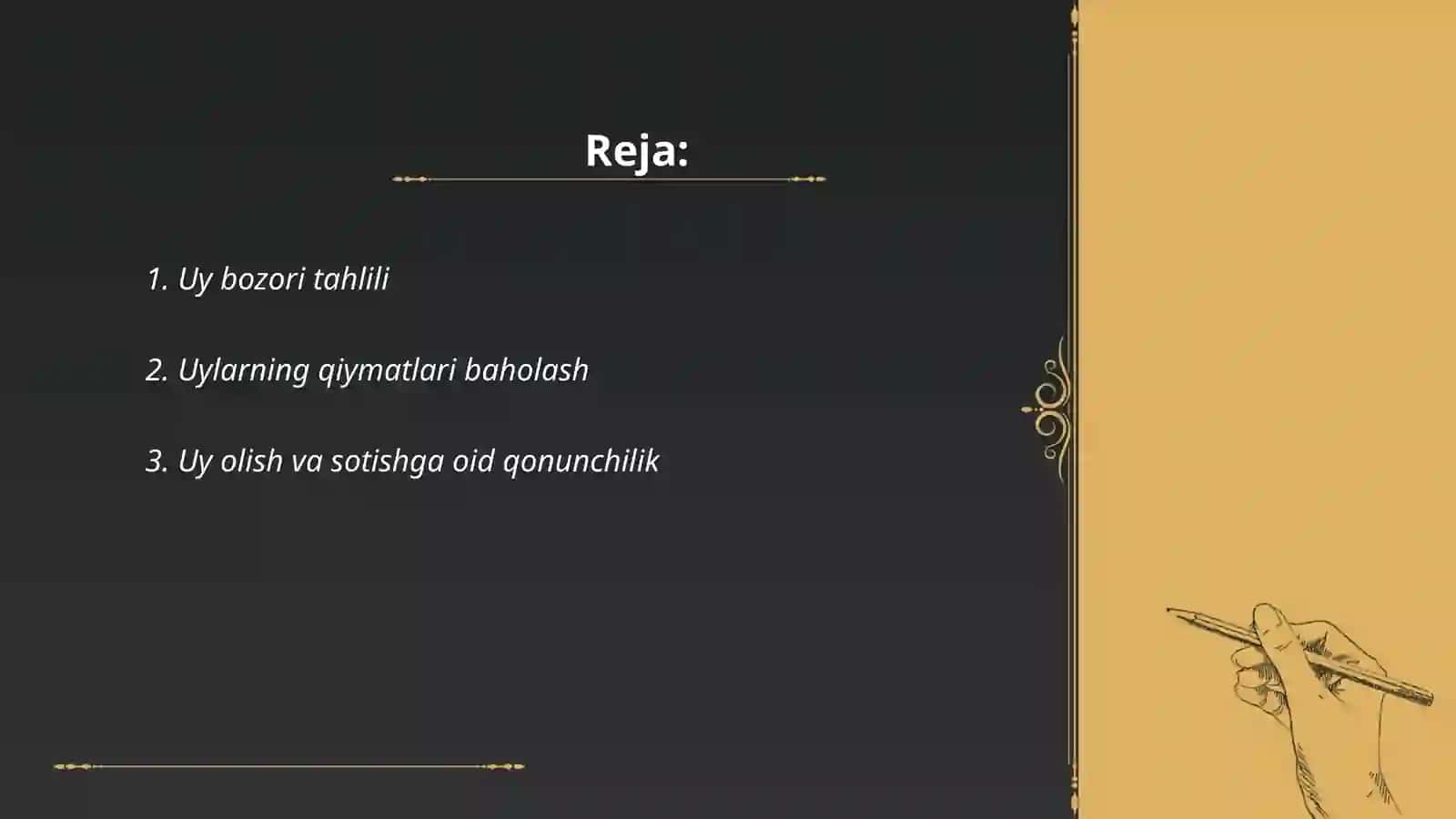 Uy olish va sotish axborot tizimini tasniflash 2