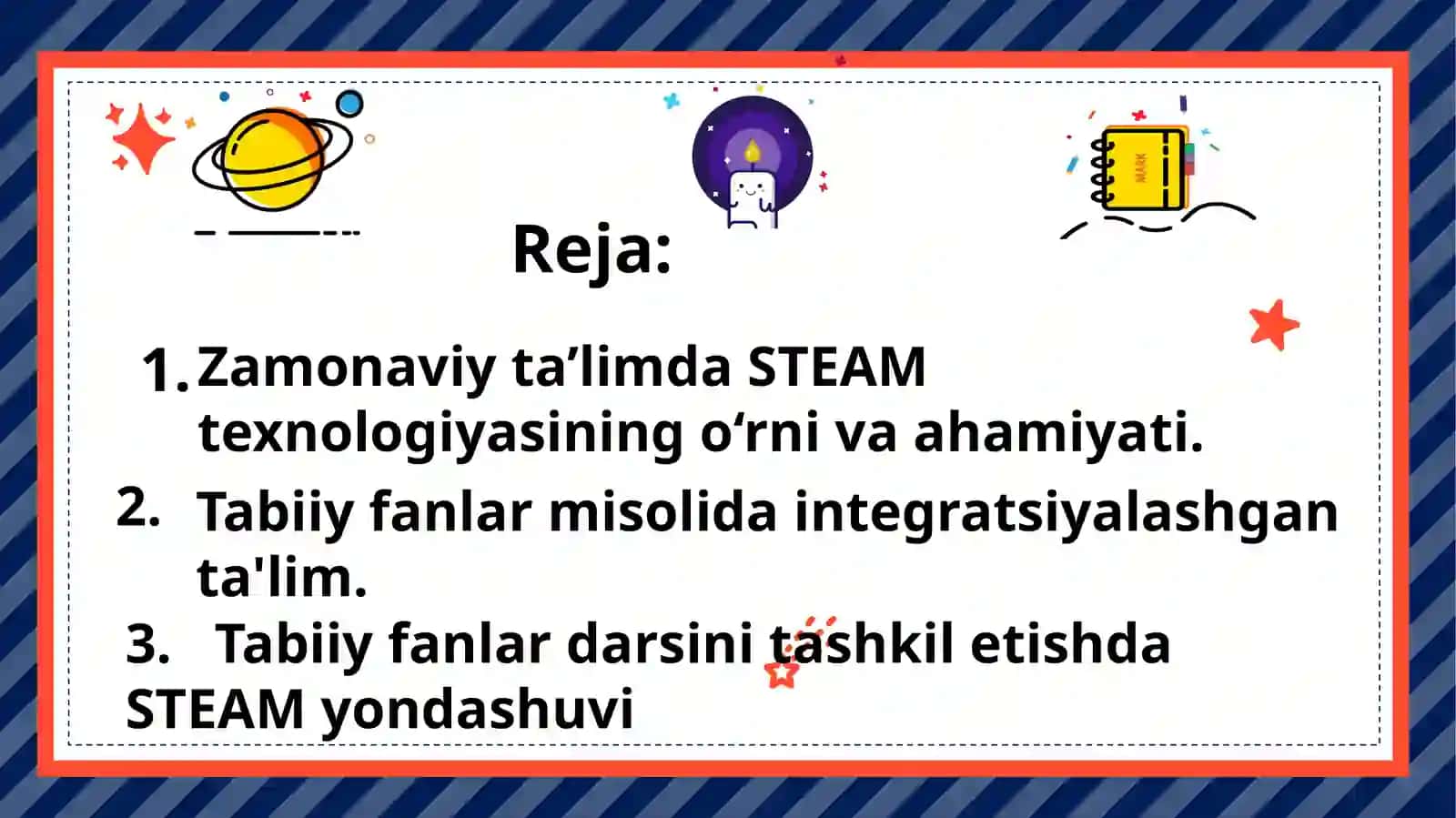 Tabiiy fanlardarslarinitashkiletishdaSTEAMyondashuvi 2