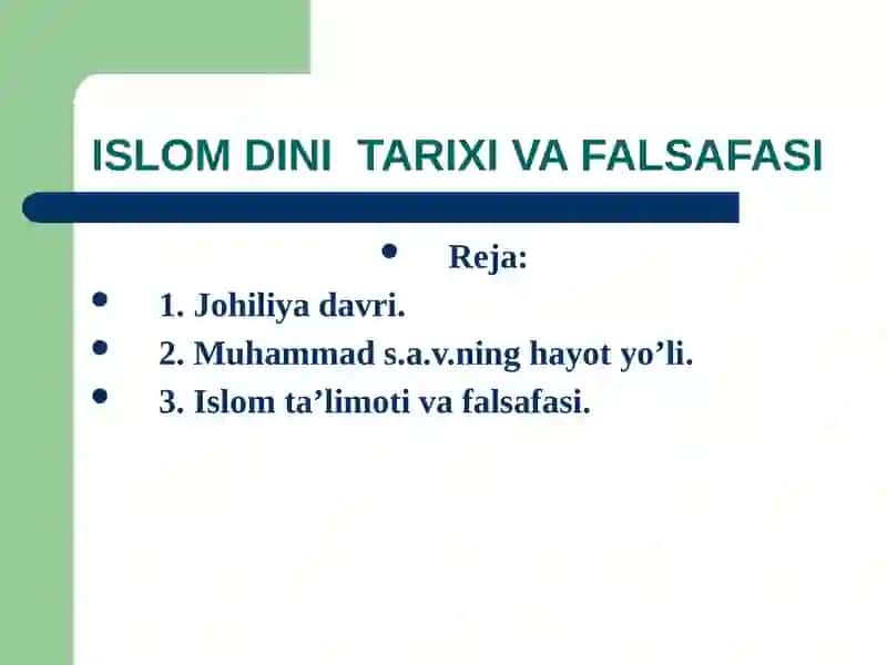 ISLOMDINI TARIXI VA FALSAFASI 2