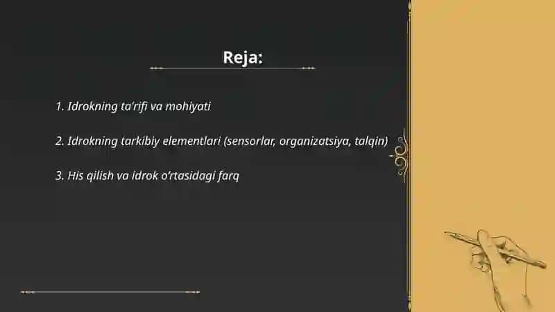 Idrok haqida umumiy tushuncha 2