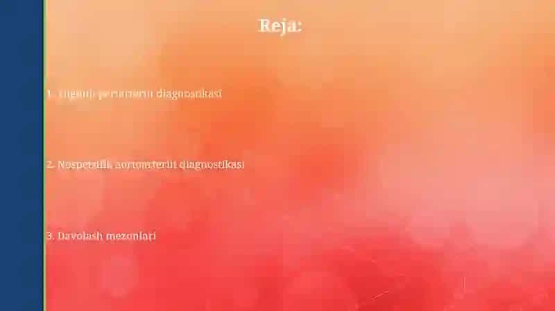 Tugunchali periartrit, nospetsifik aortaartrit kasalliklari diagnostikasi 2