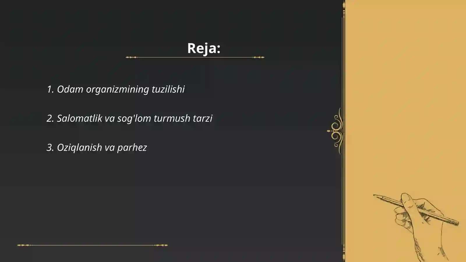 Odaml va uning salomatligi 2