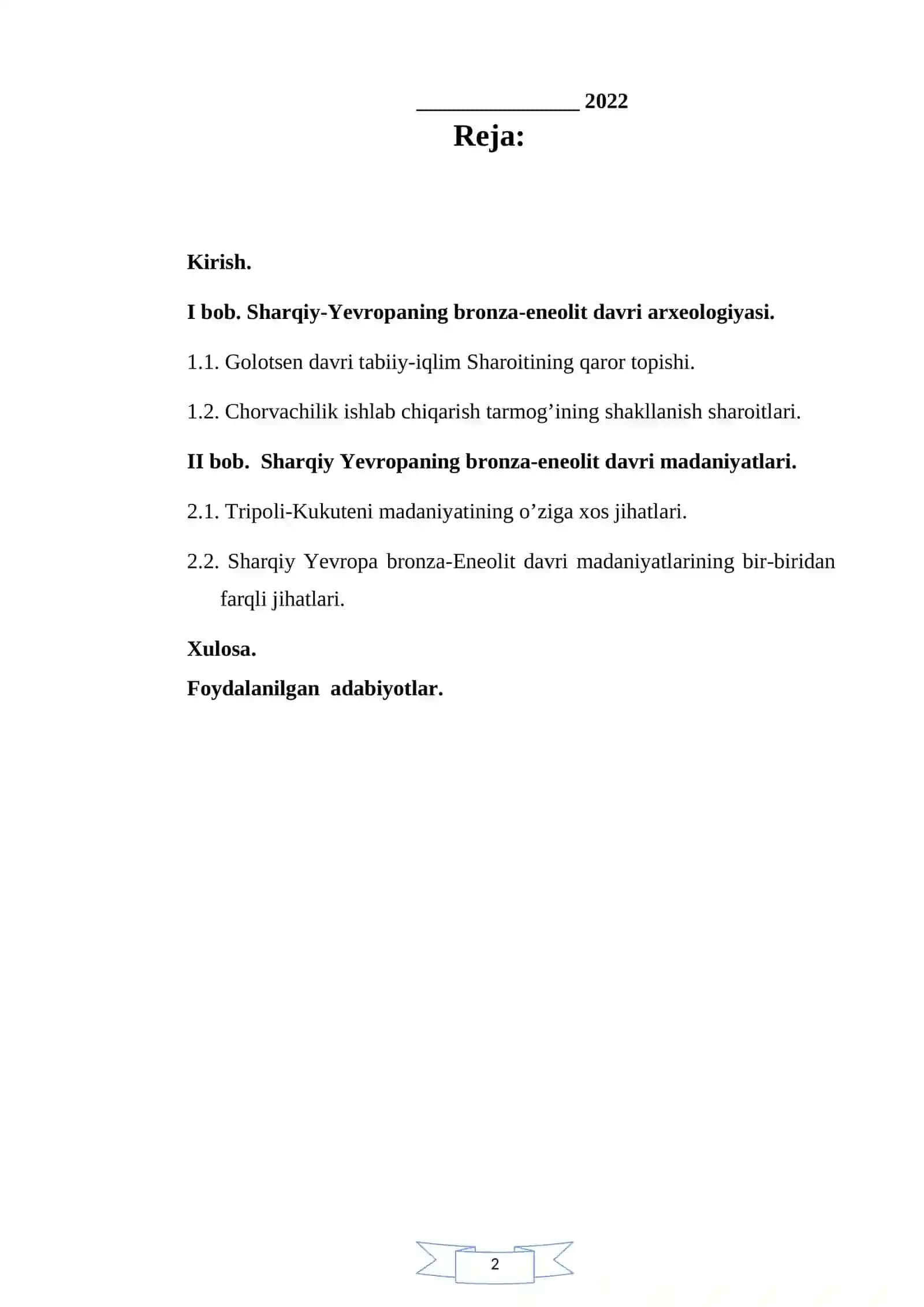 Sharqiy Yevropaning eneolit-bronza davri arxeologiyasi 2