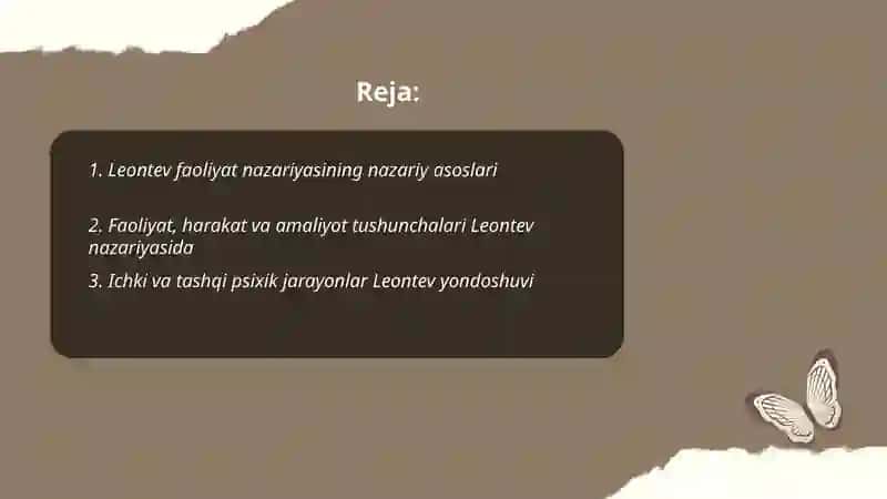 Leontev faoliyat nazariyasi 2