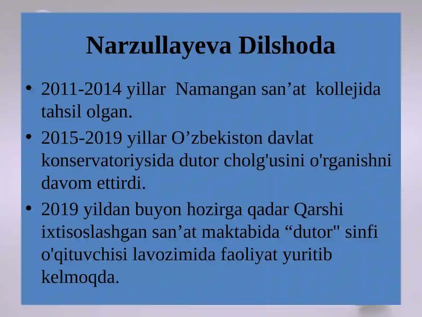 Dutorim asarini o’rgatish metodikasi 2