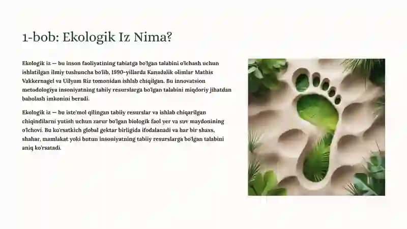 Inson Faoliyatining Global Ekologik Izlari 2