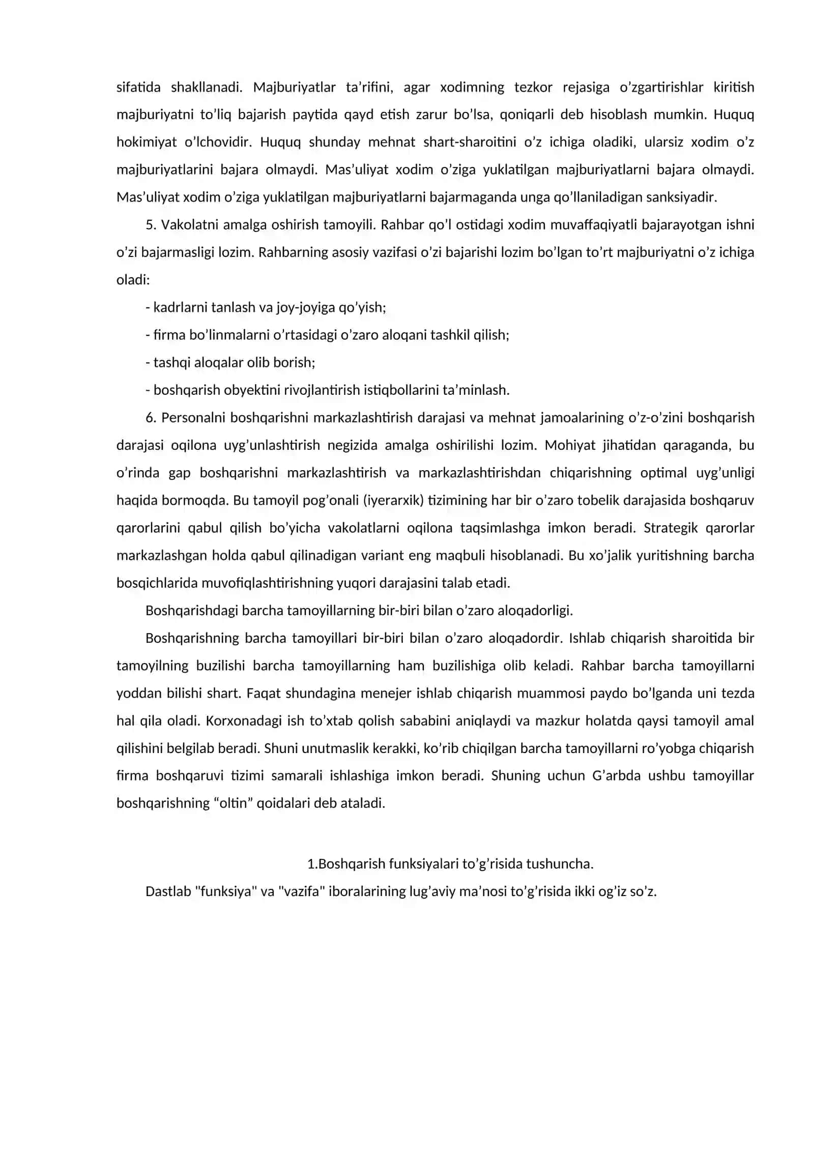 Menejmentning asosiy tamoyillari 2
