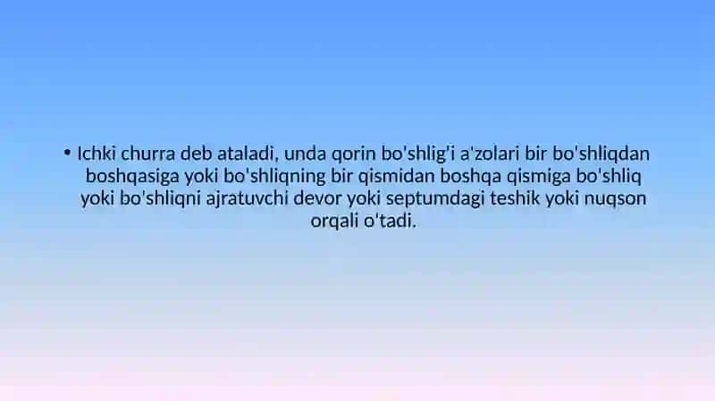 Ichki churralar 2