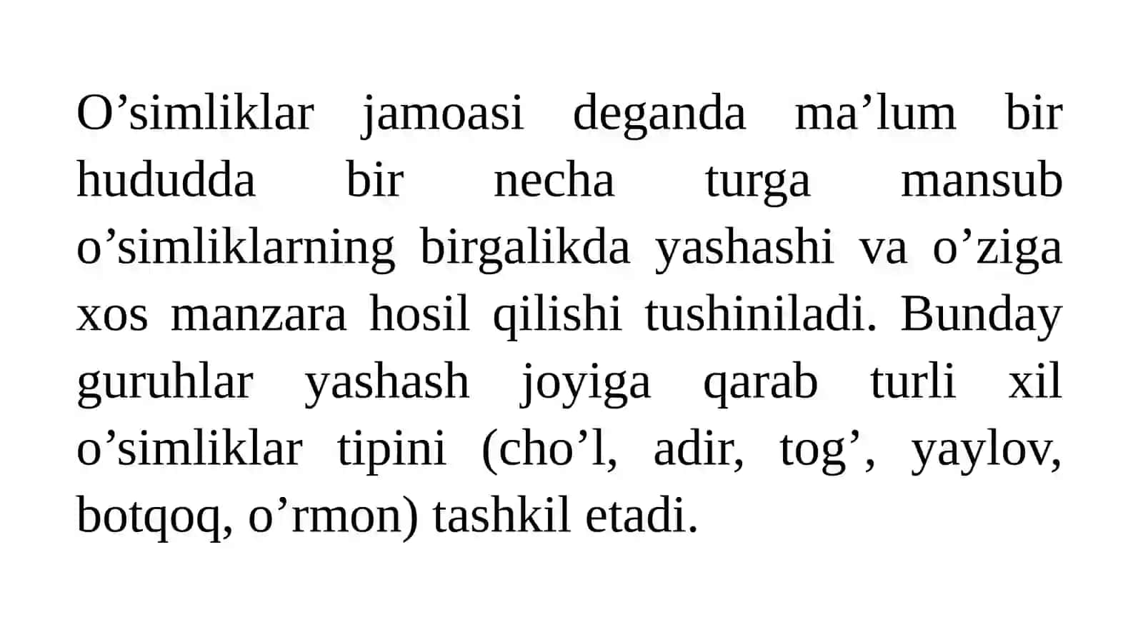 O’simlik jamoasi (fitotsenoz) 2