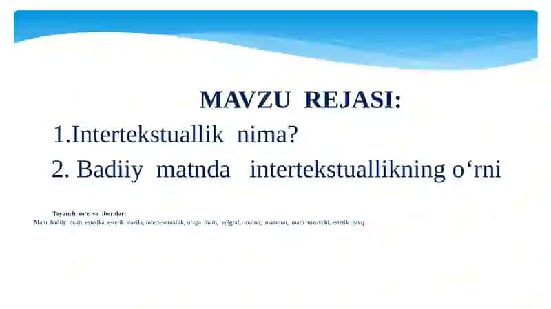 Badiiy matnda Intertekstuallik 2