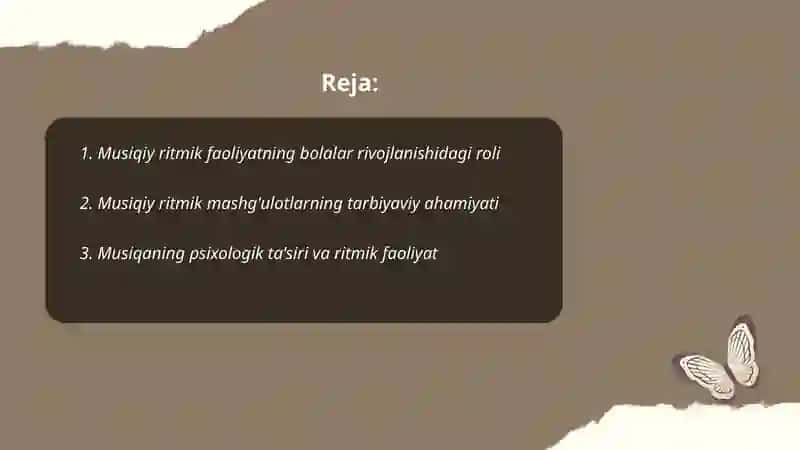 Musiqiy ritmik Faoliyat ahamiyati 2