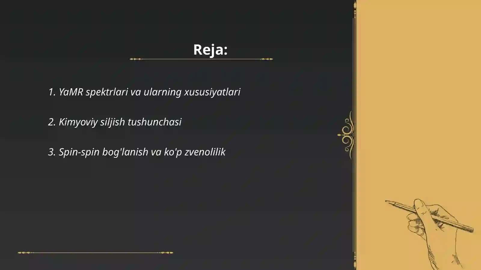 YaMR va PMR SPEKTRASKOPIYASI 2