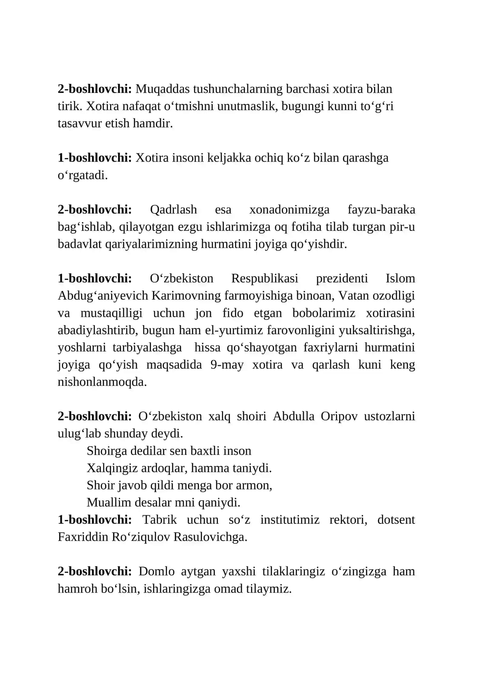“Xotira abadiy-xotira mangu” 2