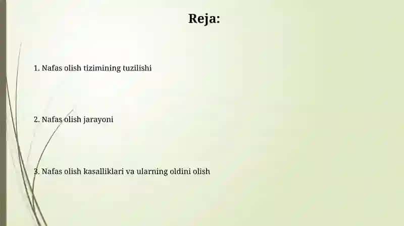 Nafas olish sistemasi 2
