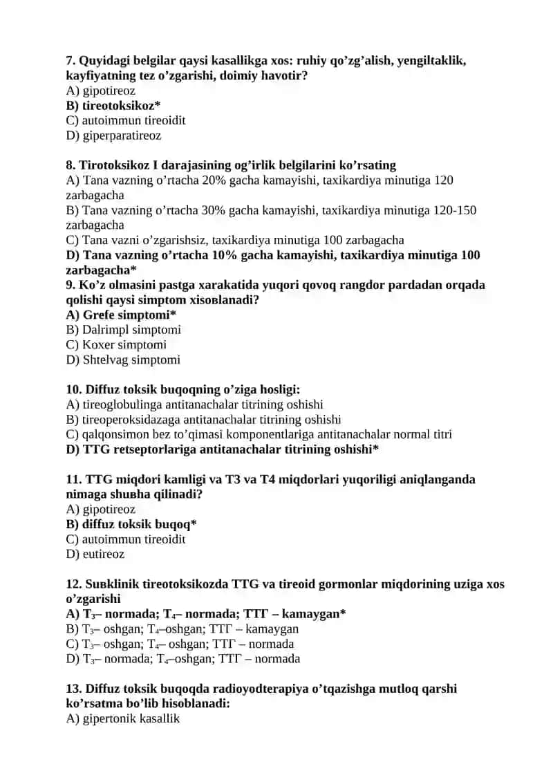 Oddiy test savollari 2