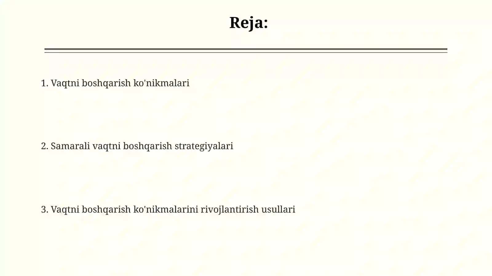 Vaqtni boshqarish (time menegment) koʻnikmasi va rivojlantirish yoʻllari 2