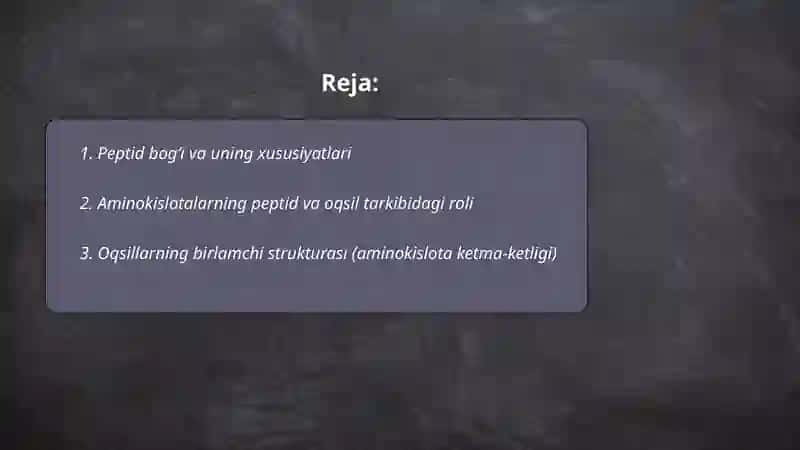 Peptid va oqsillar 2
