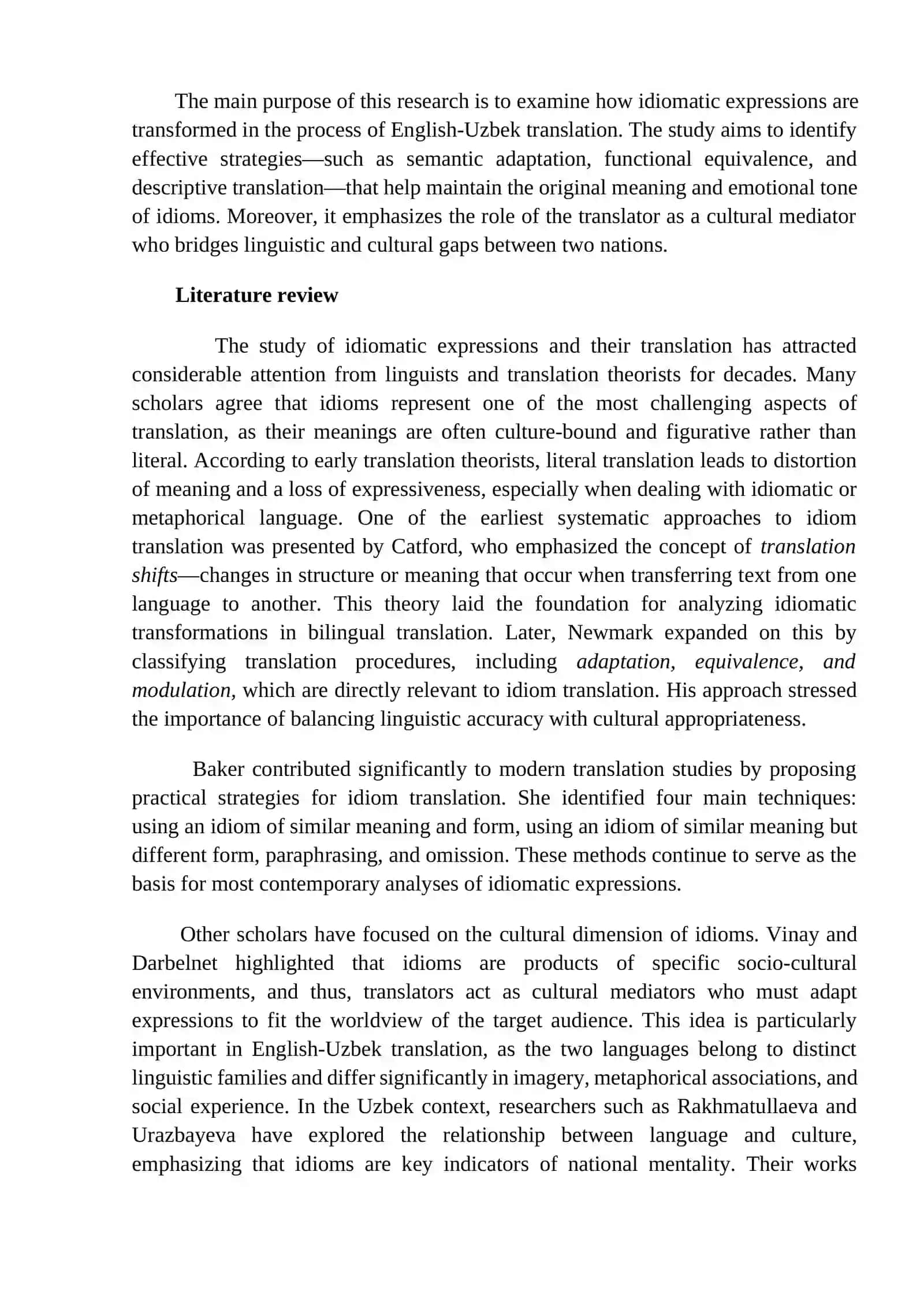 Idiomatic Expressions Transformations in English-Uzbek Translation 2