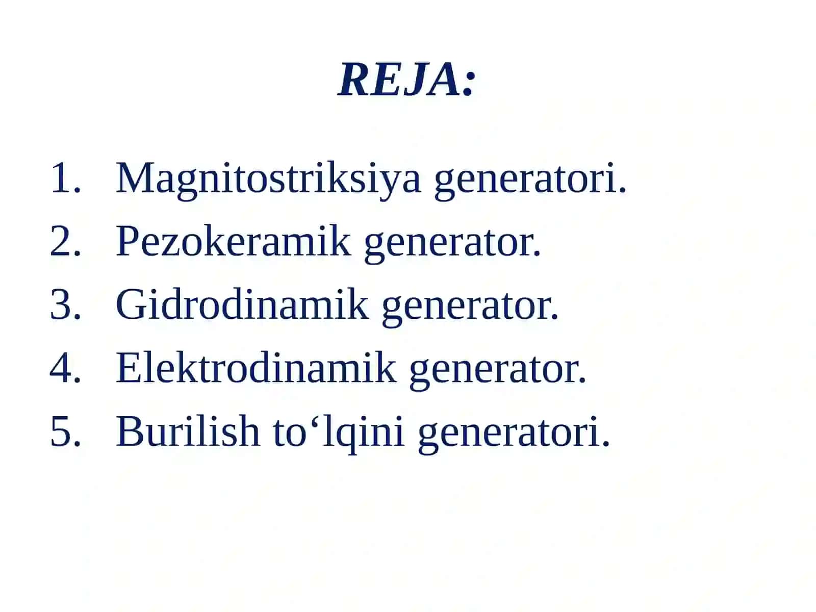ULTRATOVUSH GENERATORLARI 2