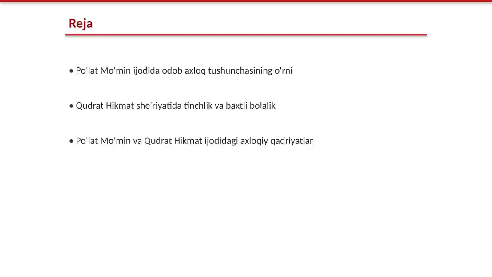 Po'lat Mo'min ijodida odob axloq mavzusi 2