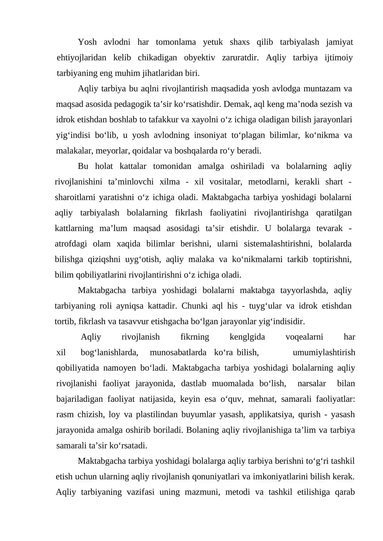 Aqliy tarbiya va ta’lim 2