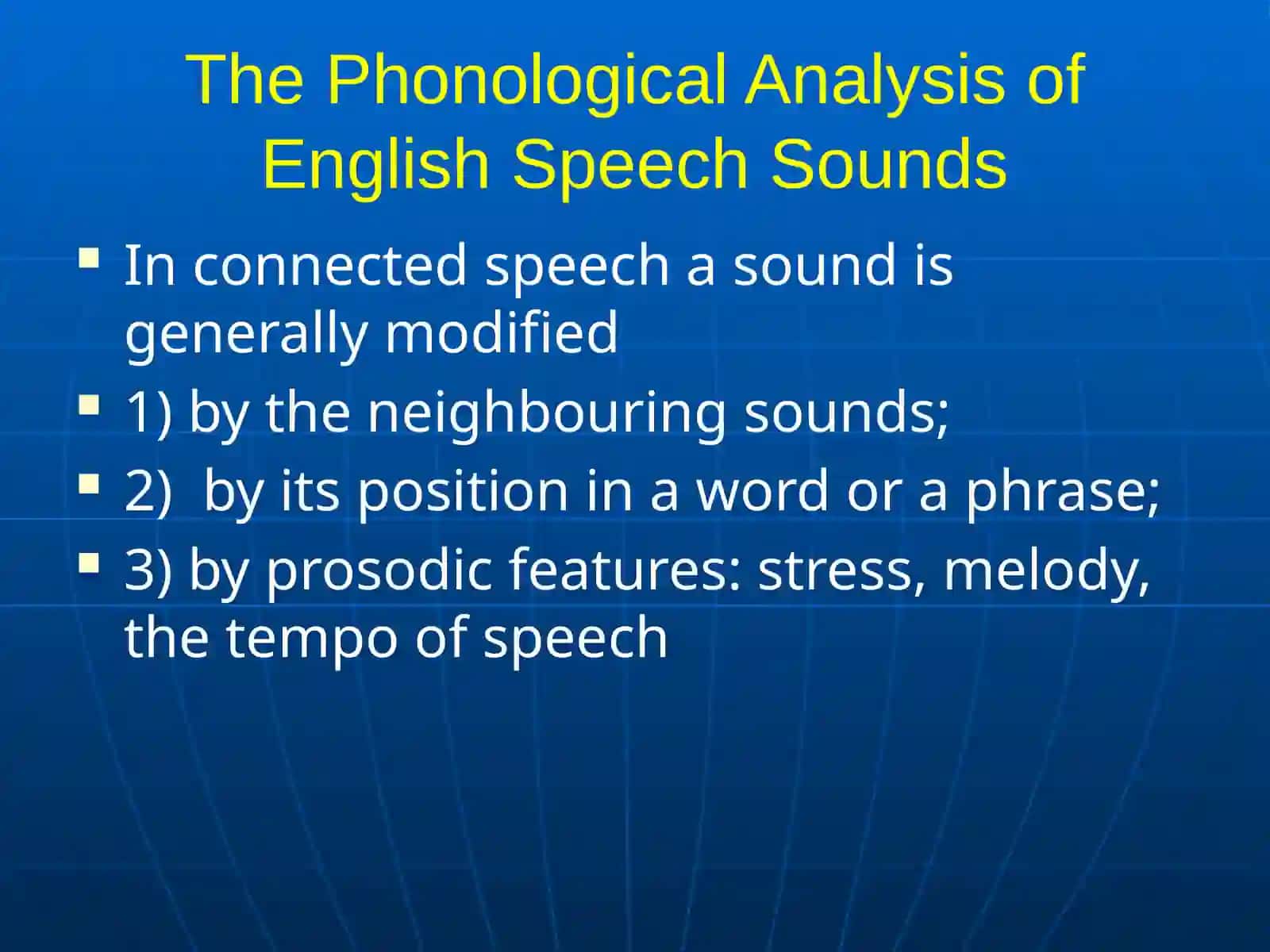 The Phonological Analysis of English Speech Sounds 2